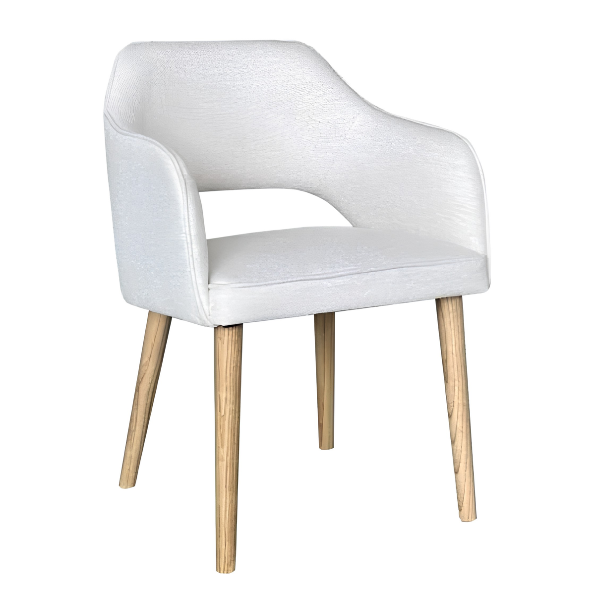 Skye Boucle Dining Chair in Cream