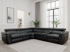 Somerville Electric Recliner Sofa Black Large Corner