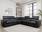 Somerville Electric Recliner Sofa Black Large Corner