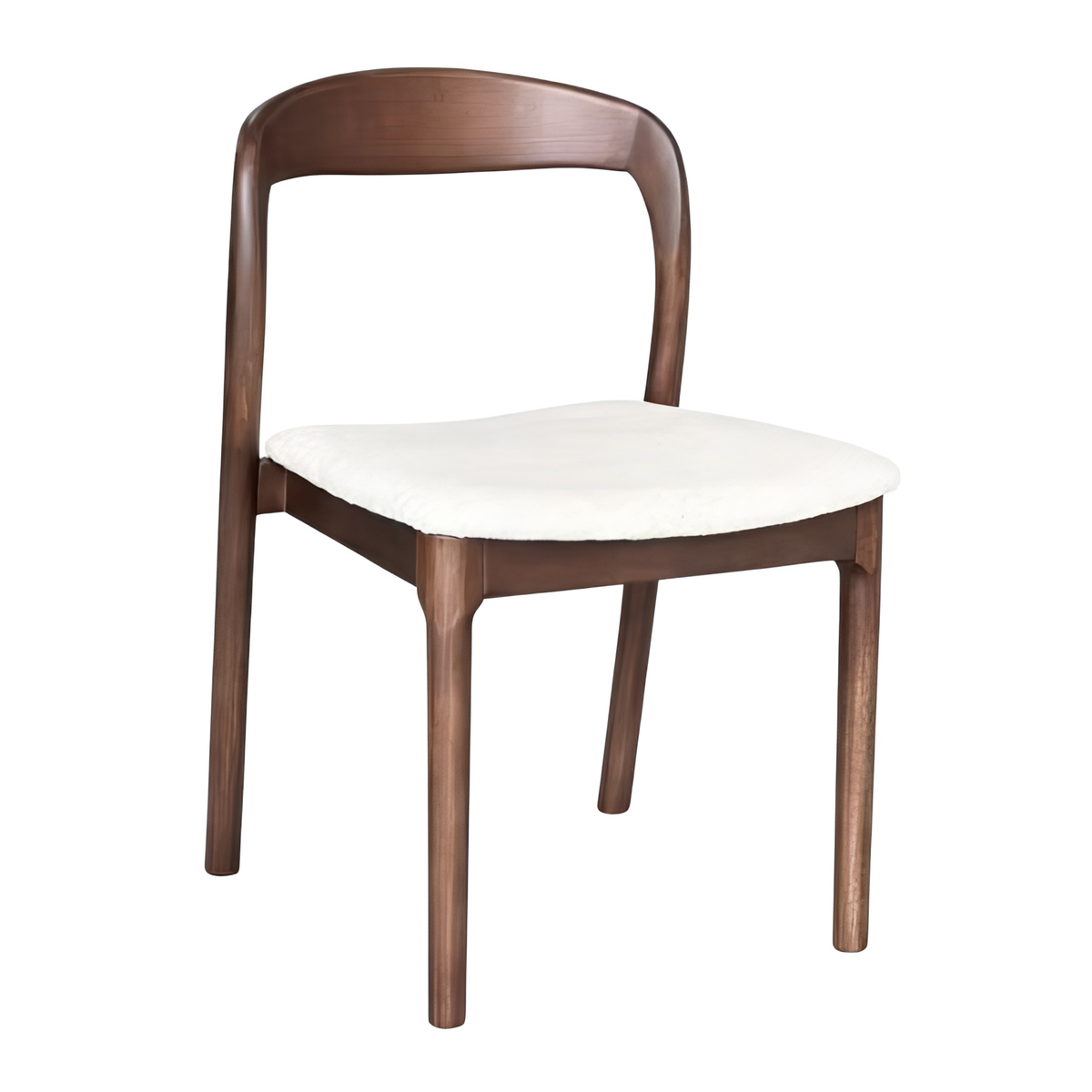 Stackable Oslo Cream Boucle Dining Chair with Dark Legs