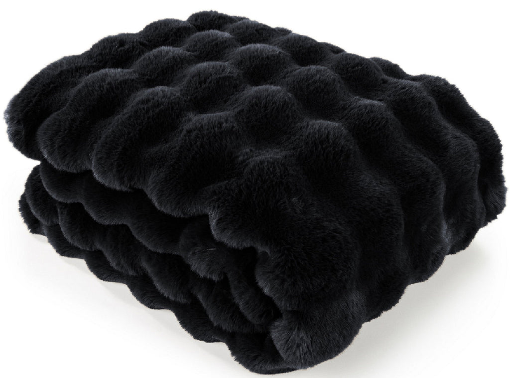 Malini Raffles Black Throw