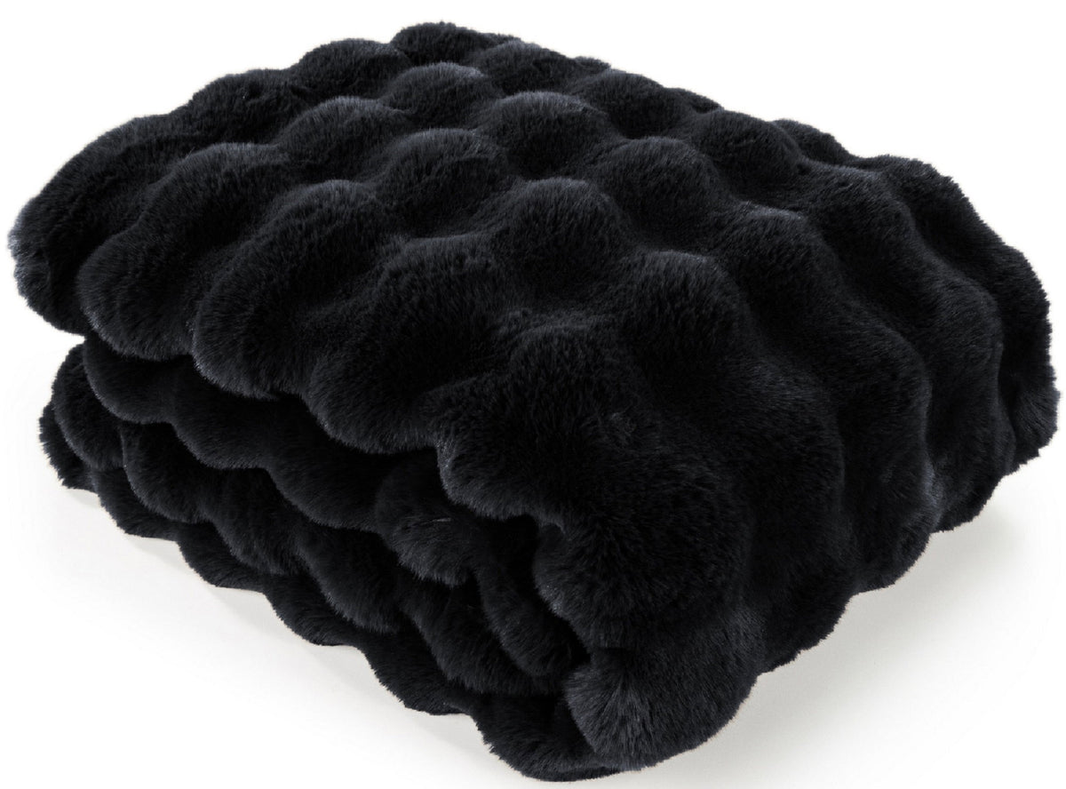 Malini Raffles Black Throw