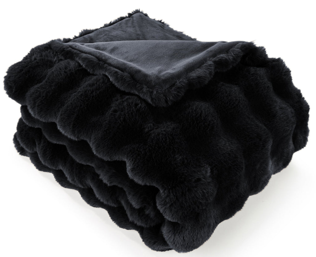Malini Raffles Black Throw
