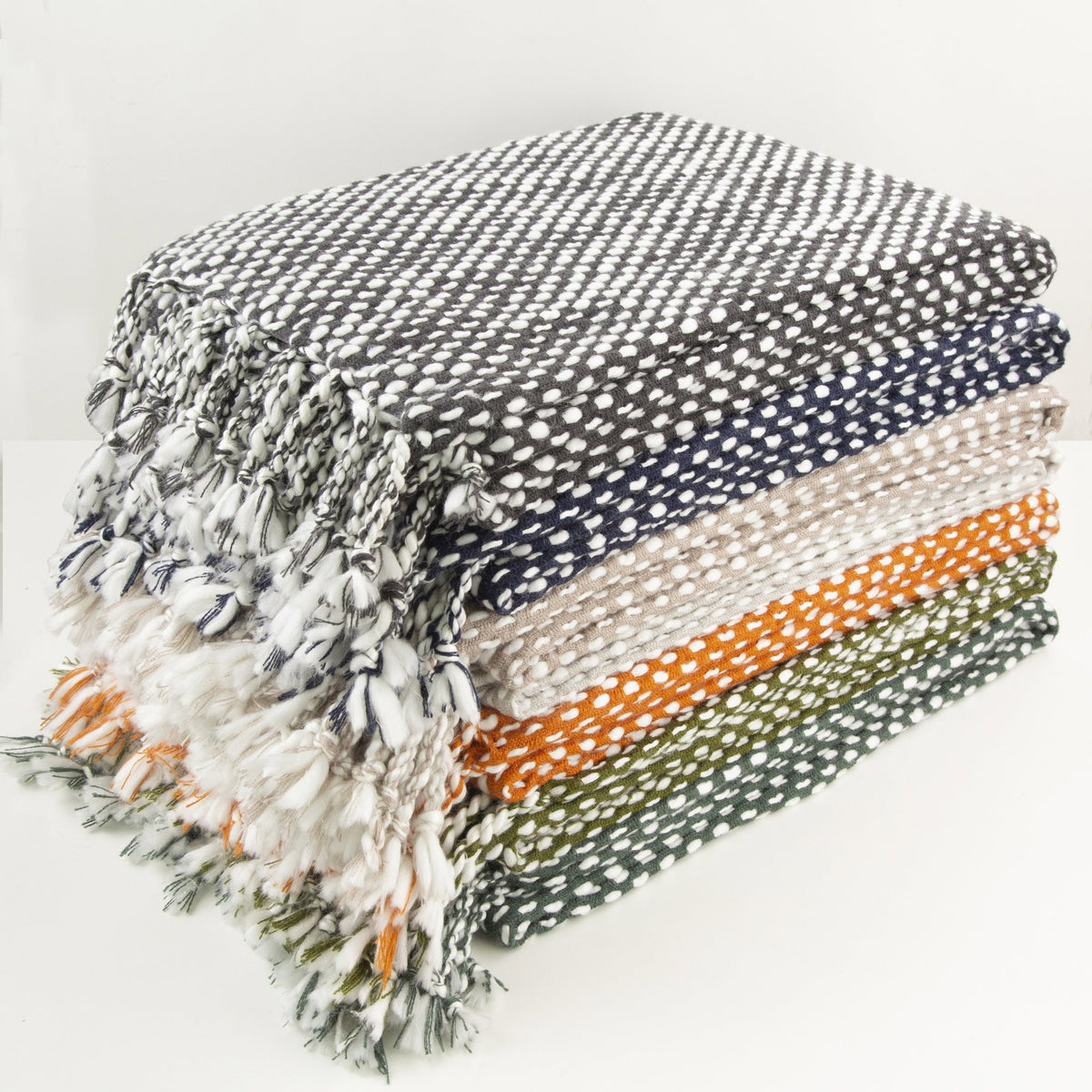 Malini Raindrops Silver Throw