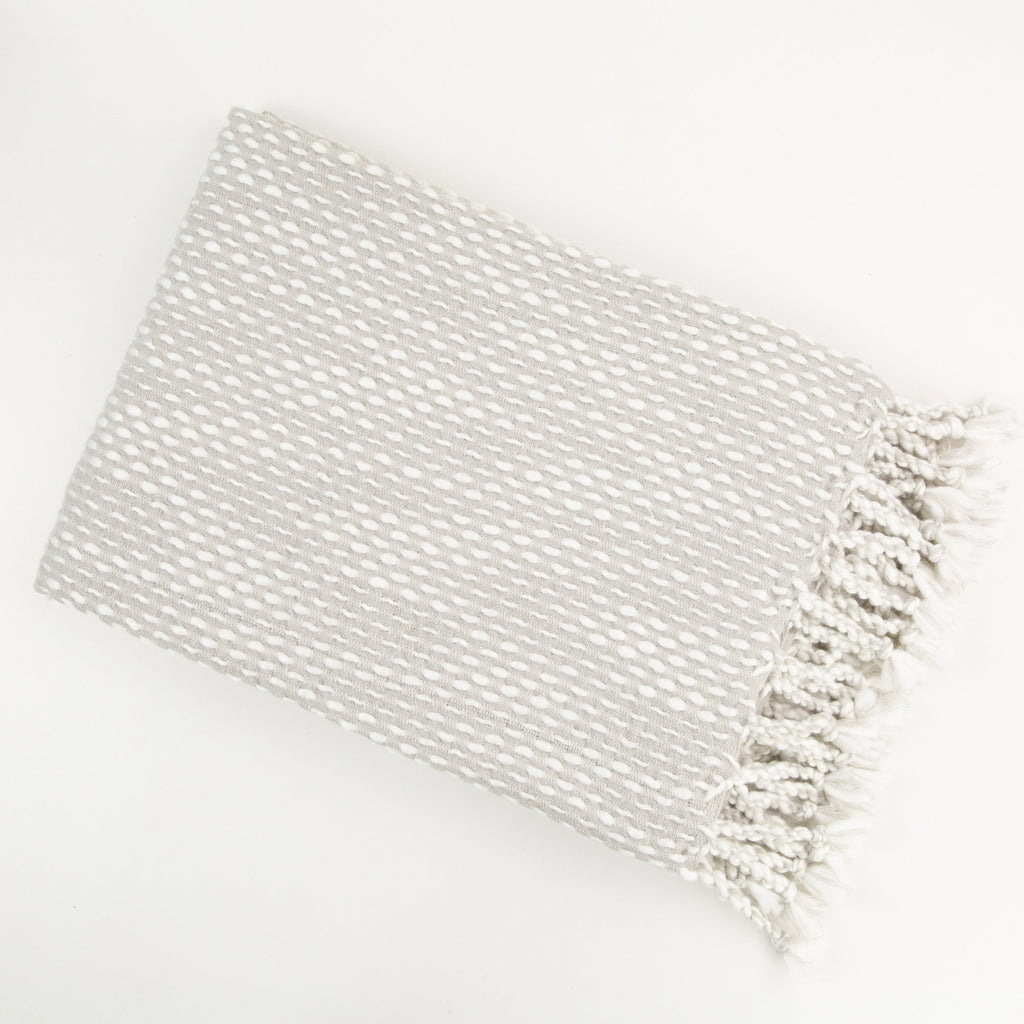 Malini Raindrops Silver Throw