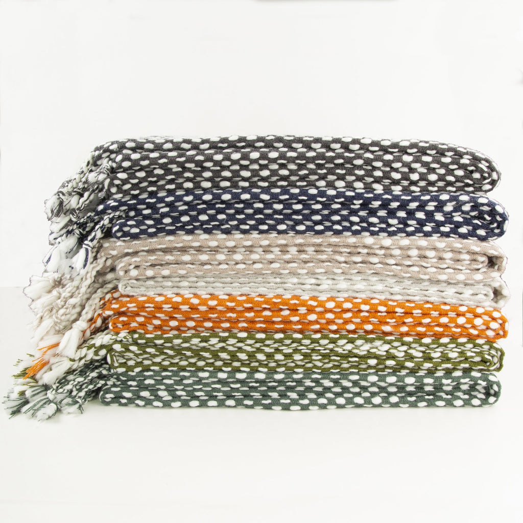 Malini Raindrops Slate Throw