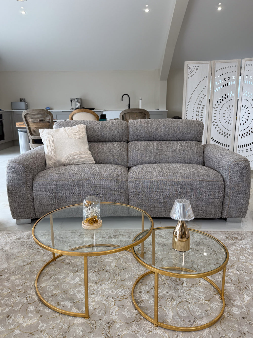 Toronto Electric Recliner Beige 3 Seater