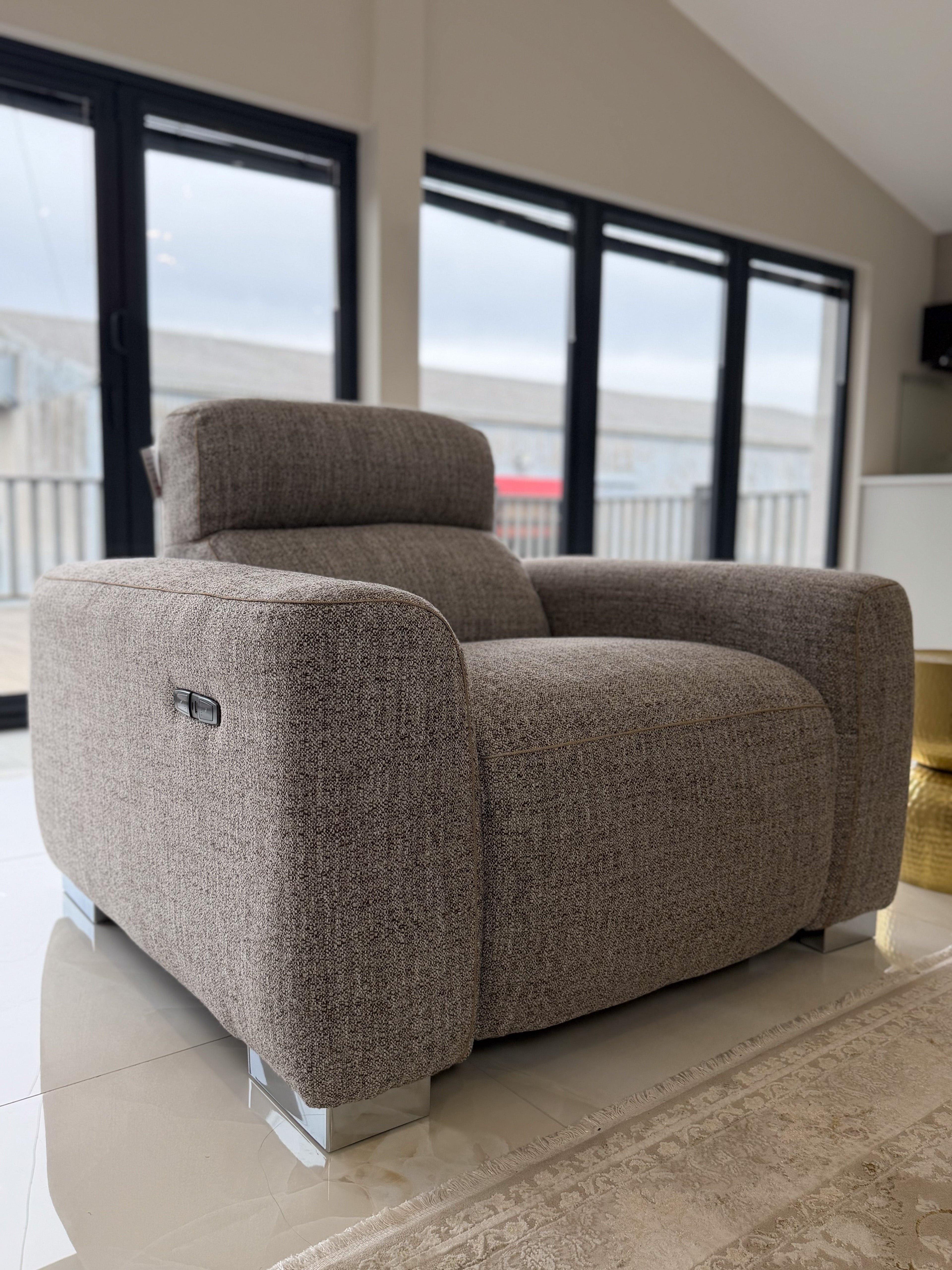 Toronto Electric Recliner Beige Armchair