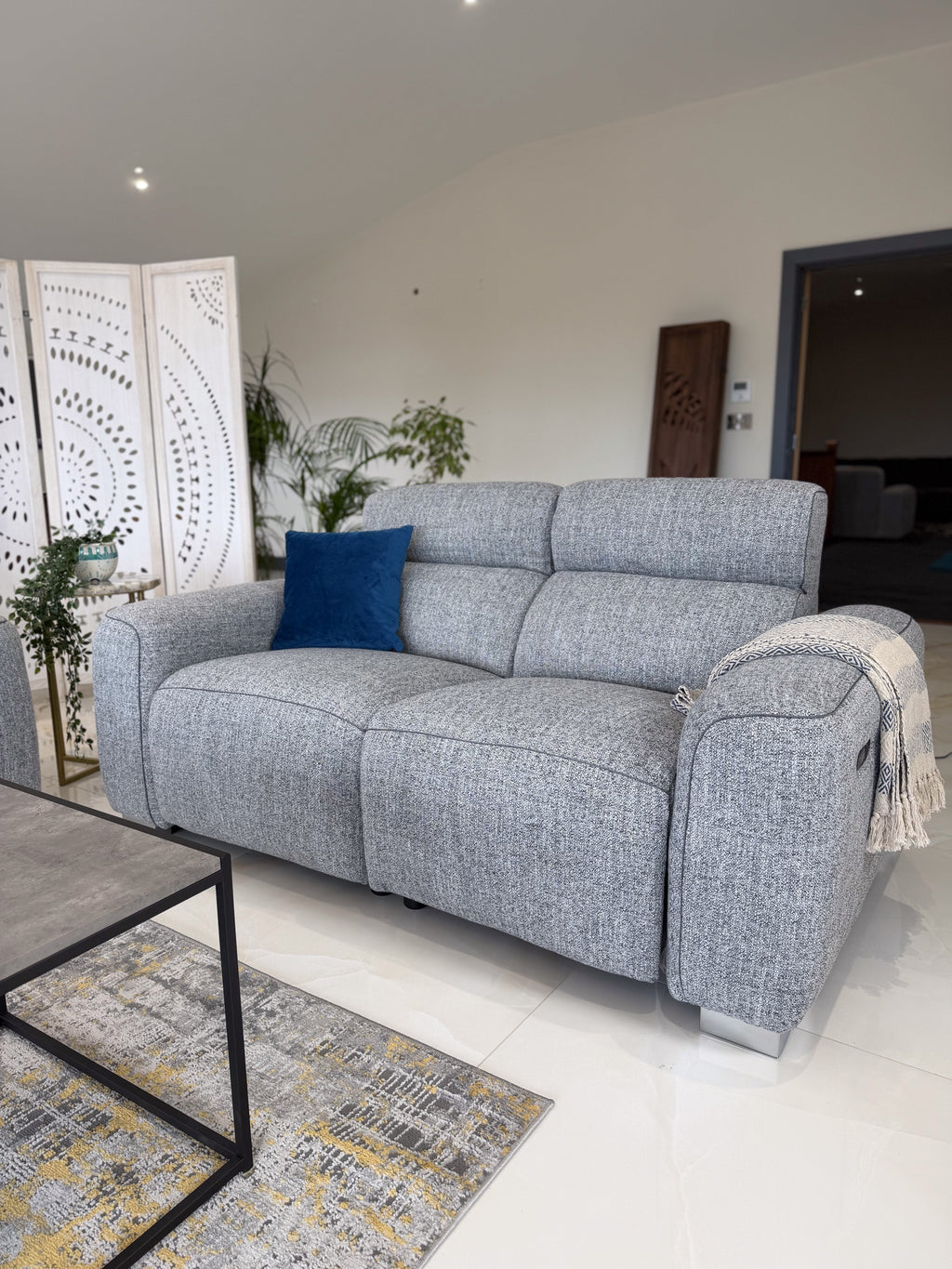 Toronto Electric Recliner Grey 2 Seater