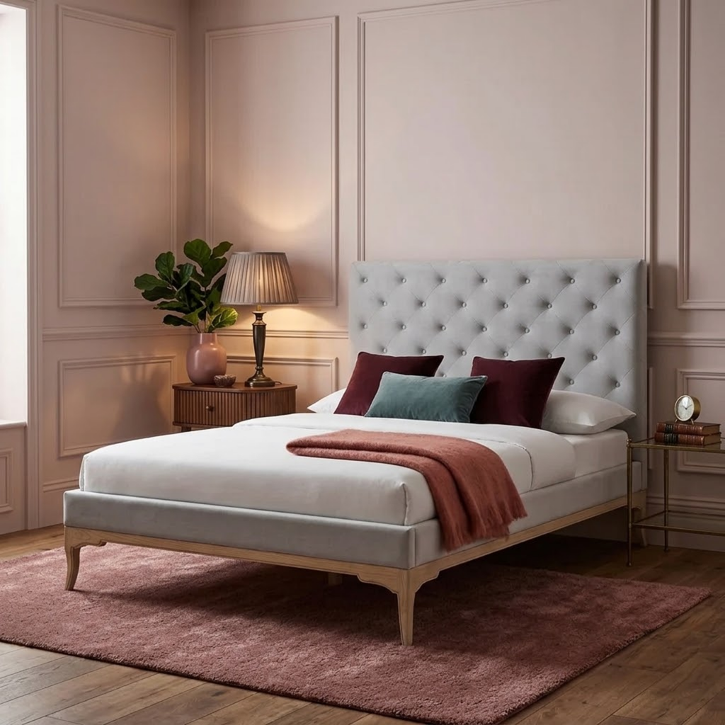 Toulon Low End Double Bed - Oak