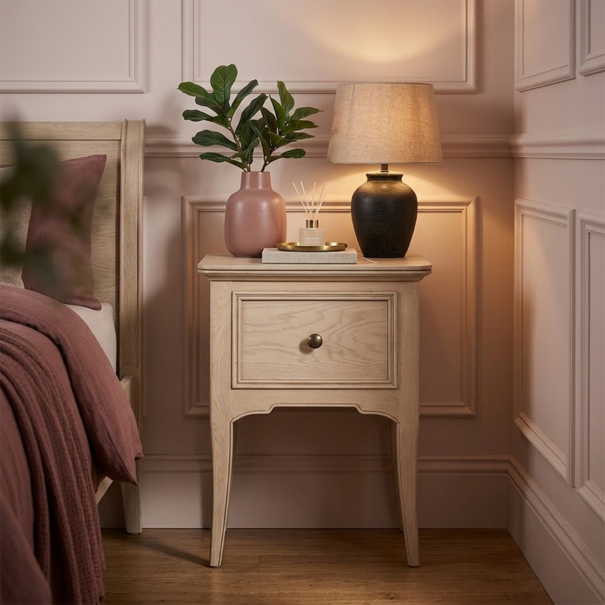 Toulon 1 Drawer Bedside