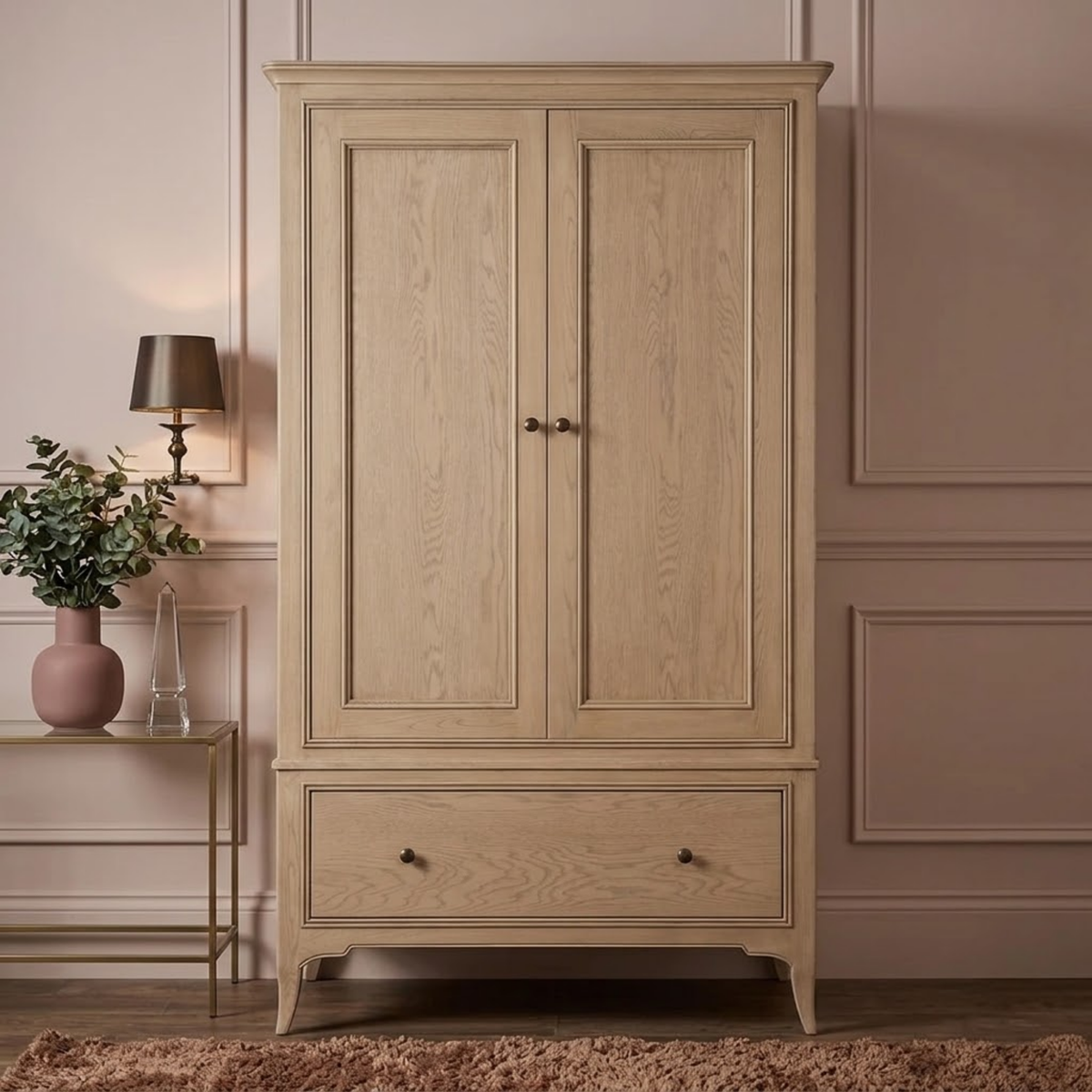 Toulon 2 Door 1 Drawer Wardrobe With Mirror