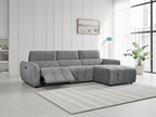 Turin Electric Recliner Sofa Charcoal Right Hand
