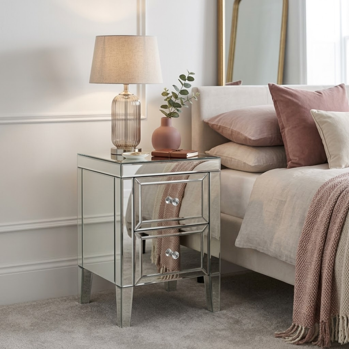 Valencia 2 Drawer Bedside