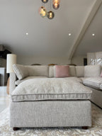 Santorini Sofa Grey Large Corner with Footstool