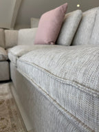 Santorini Sofa Grey Large Corner with Footstool