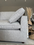 Santorini Sofa Grey Large Corner with Footstool