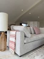 Santorini Sofa Grey Large Corner with Footstool