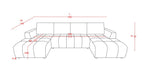 Shanghai Luxury Beige U Shape Corner Sofabed
