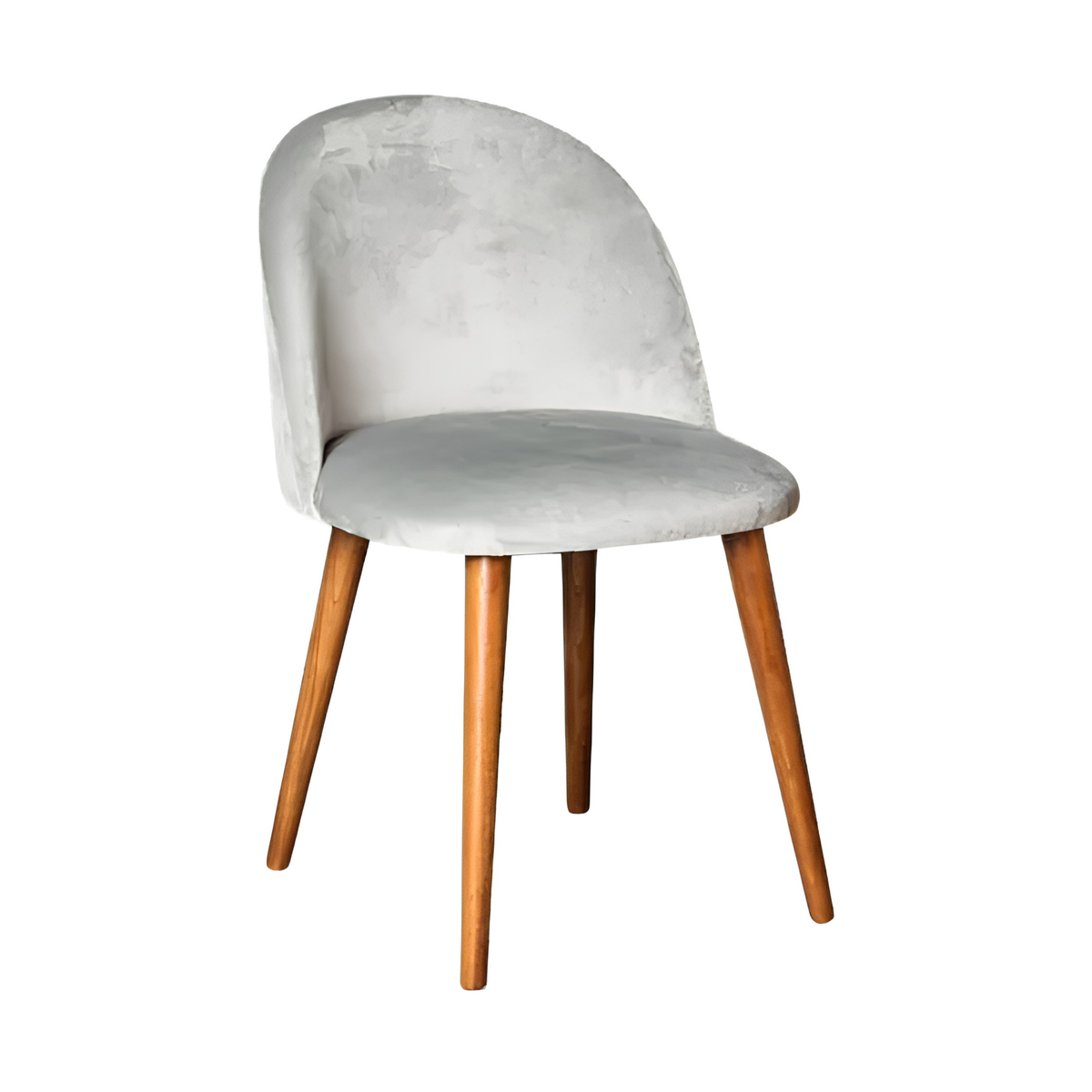 Zena Velvet Dining Chair in French Grey