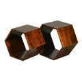 Geo Mango Wood Hexagon Nest of Tables 46cm