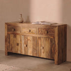 Dakota 3 Cupboard Sideboard, 140cm
