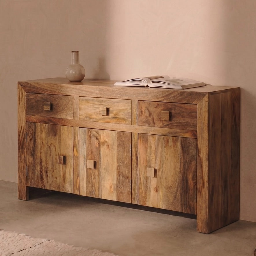 Dakota 3 Cupboard Sideboard, 140cm