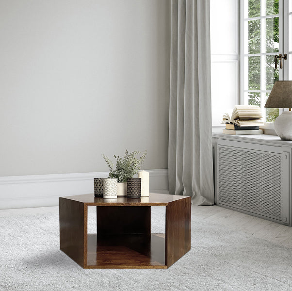 Geo Mango Hexagon Coffee Table