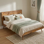 Geo Mango Wood Bed Frame (4 Sizes)