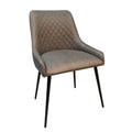 Henley Faux Leather Dining Chair, Dark Grey