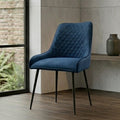 Henley Velvet Dining Chair, Charcoal