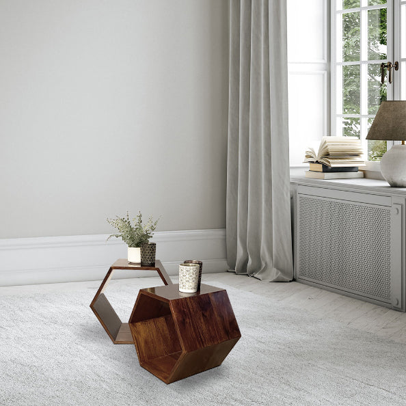 Geo Mango Hexagon Nest of Tables