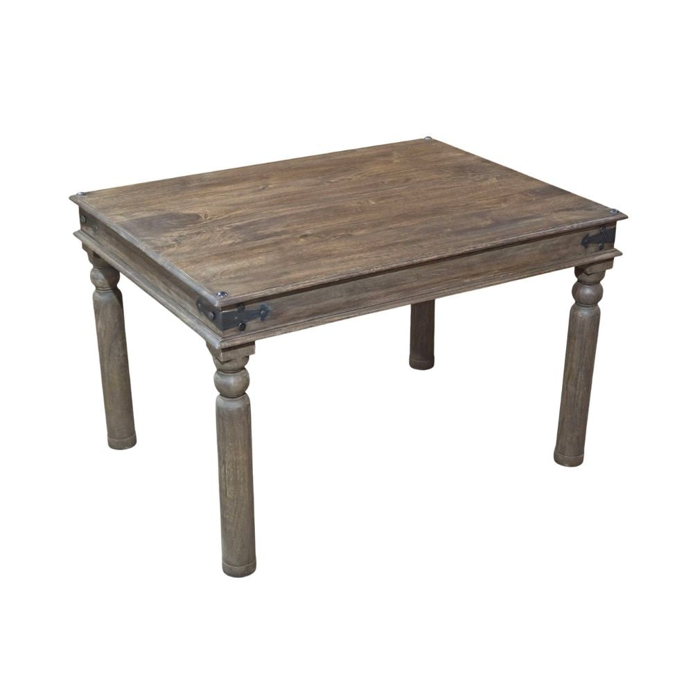 Jali Mango Wood Dining Table, Natural, 120cm