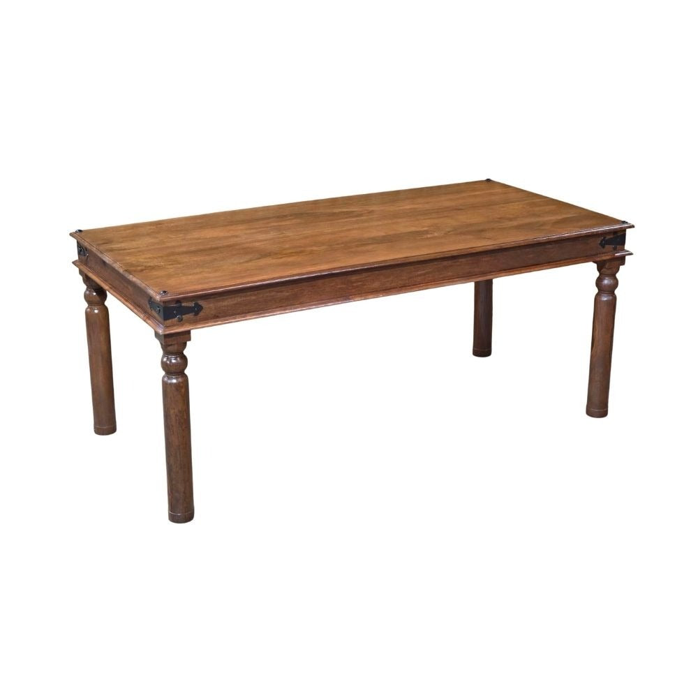 Jali Mango Wood Dining Table, Honey, 180cm
