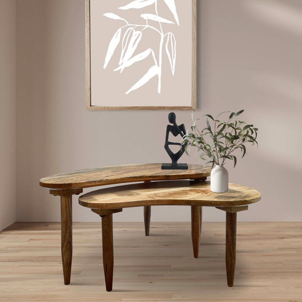 Scandi Mango Wood Kidney Bean Coffee Table