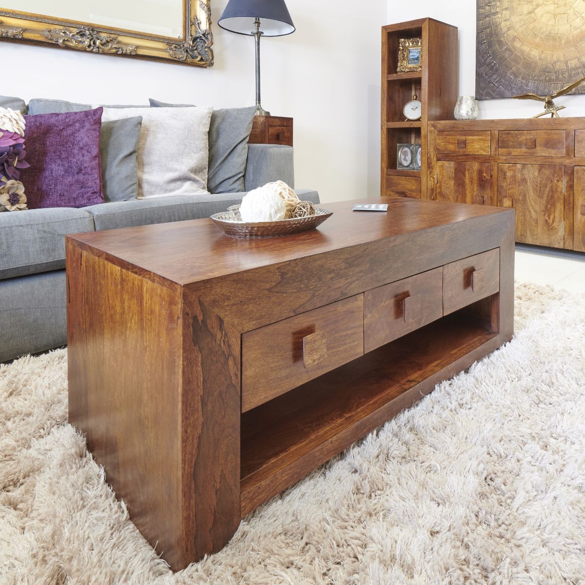 Dakota 6 Drawer Coffee Table, 110cm