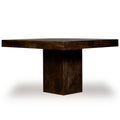 Walnut Mango Wood Cube Dining Table, 120cm