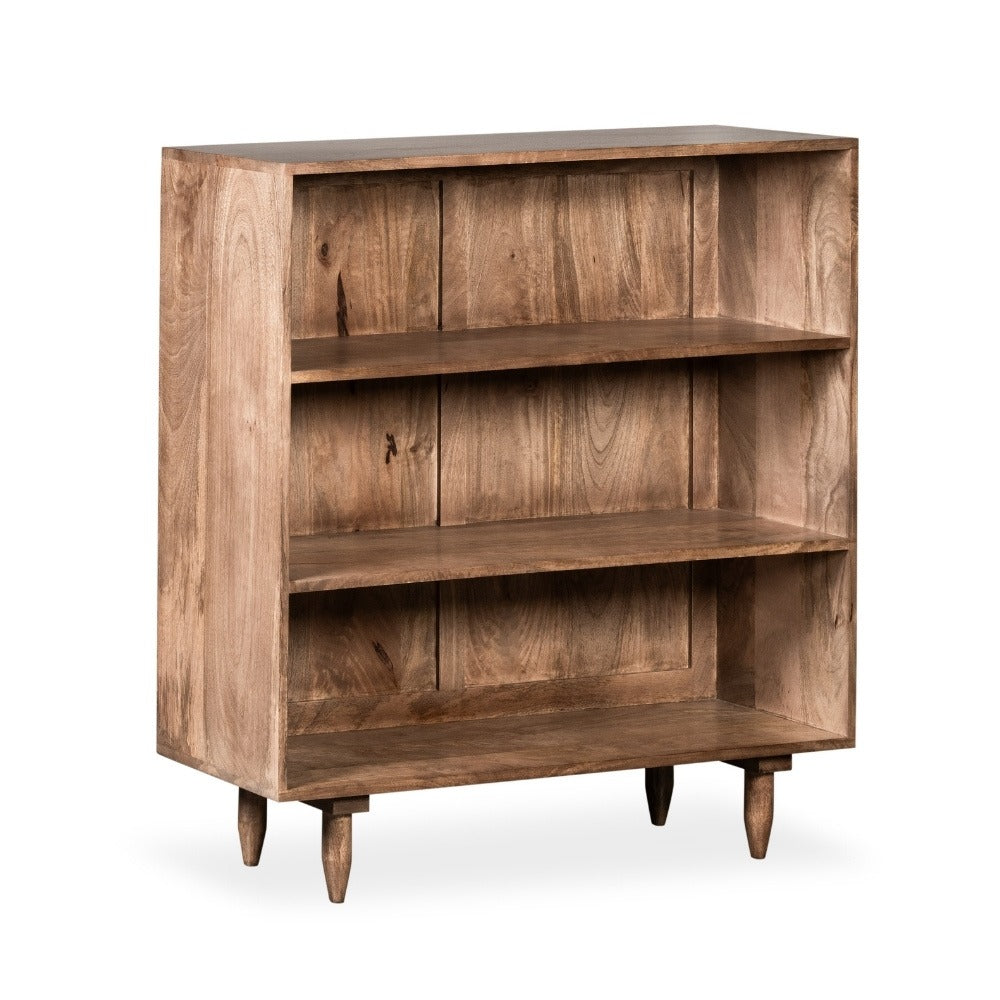 Scandi Mango Wood Bookcase, 100cm