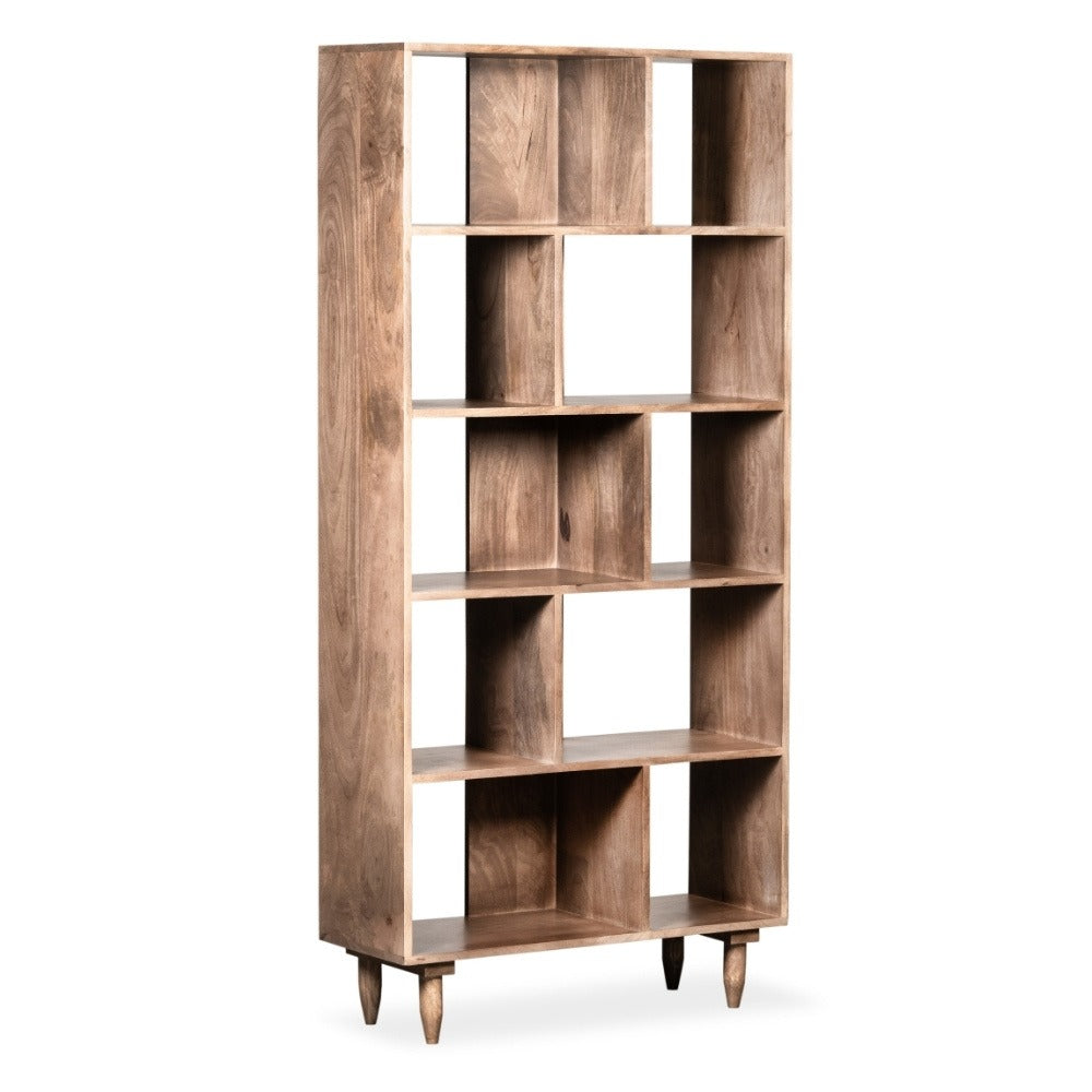 Scandi Mango Wood Bookcase, 80cm