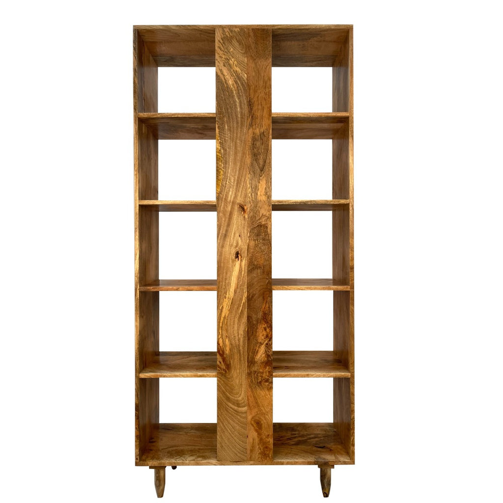Scandi Mango Wood Bookcase, 80cm