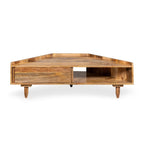 Scandi Mango Wood Corner TV Unit, 120cm