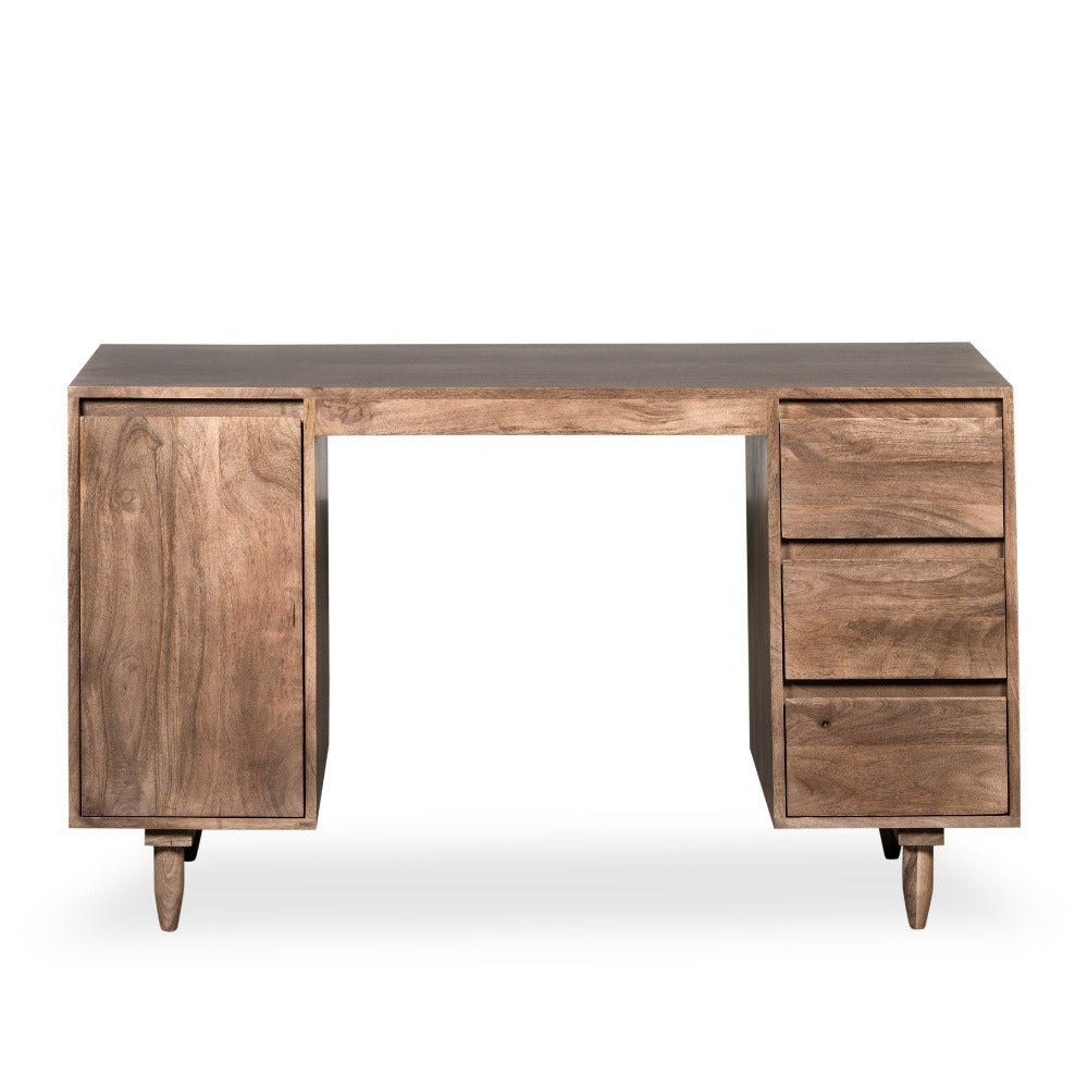 Scandi Mango Wood Desk, 126cm