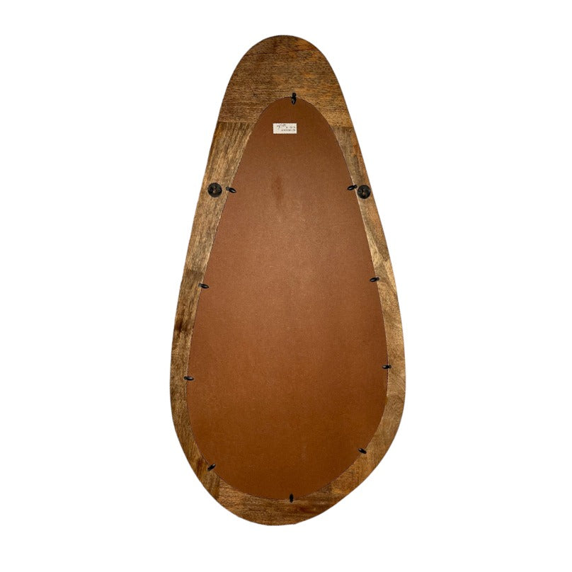Scandi Mango Wood Curved Mirror, 50cm