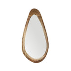 Scandi Mango Wood Large Curved Mirror, 60cm
