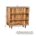 Scandi Mango Wood Bookcase, 100cm