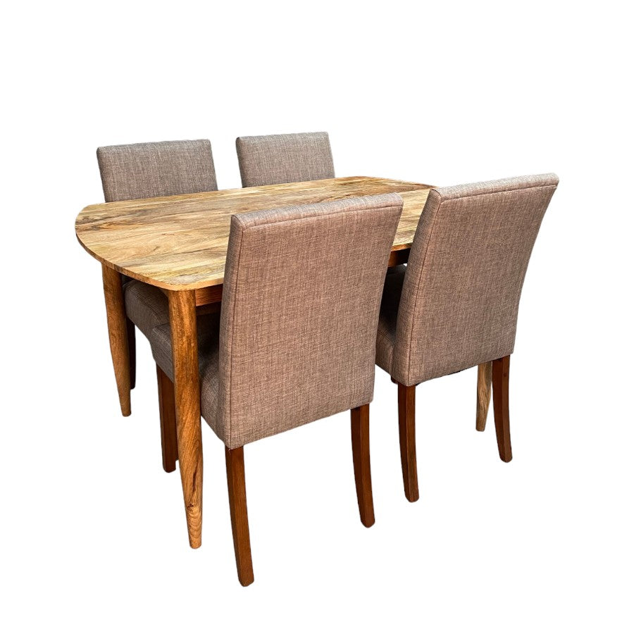 Scandi Mango Wood Dining Table, 130cm