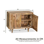 Scandi Mango Wood Sideboard, 85cm
