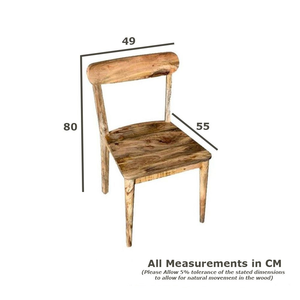 Scandi Mango Wood Dining Chair