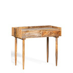 Scandi Mango Wood 2 Drawer Console Table, 90cm