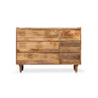 Scandi Mango Wood 6 Drawer Sideboard, 115cm